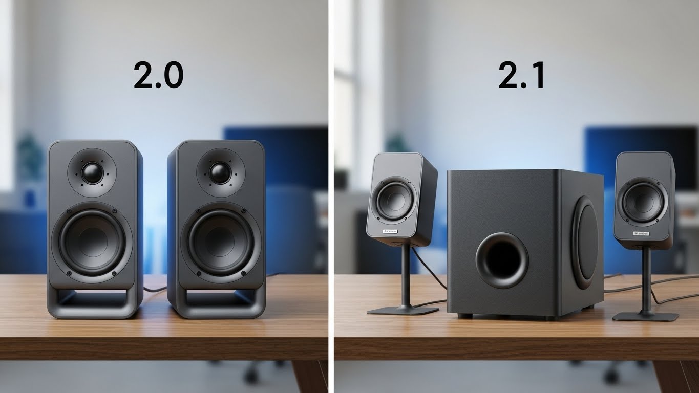 2.0 vs 2.1 Computer Speakers: When a Subwoofer Helps (and When It’s Too Much)